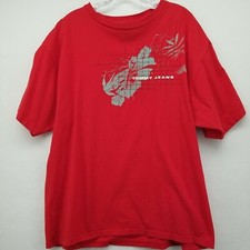 TOMMY JEANS MEN'S SHIRT RED SIZE XL COTTON PULLOVER CASUAL TOP MADE IN USA