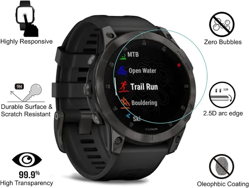 3 Pack for Garmin Epix Gen 2 Screen Protector 9H Hardness Scratch Resistant - Picture 2 of 12