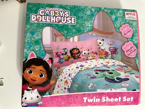 Dreamworks Gabby'S Dollhouse Kids Bedding Super Soft Sheet Set, 3 Pcs, Twin