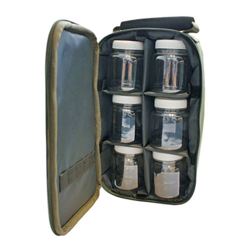Bolsa de aparejos de pesca de carpa NGT 537 + bolsa Glug con 6 ollas + boilies de carpa - Imagen 4 de 5