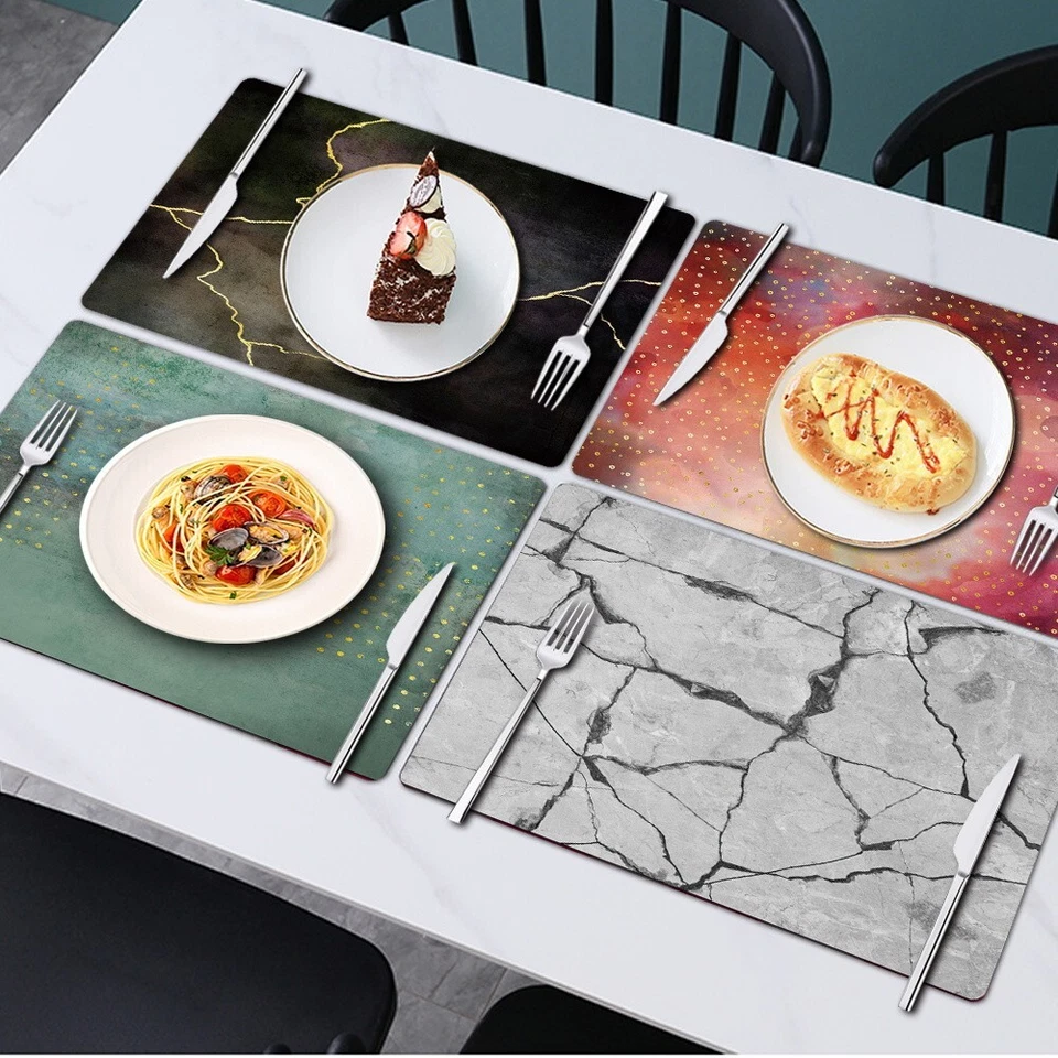 UK Large Placemats Place Mats Washbale Non-Slip Table Placemats Heat Table Mats - Image 4 of 4