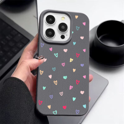 Heart For iPhone 16 15 Pro Max 14 13 12 11 Soft TPU Shockproof Case Cover