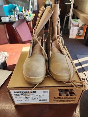 REFRESH Military  Weather Boots | Desert Tan | Men 8.5 Wide US Army Intermediate Cold-Wet (ICW) Boots, Desert Tan  main image 4