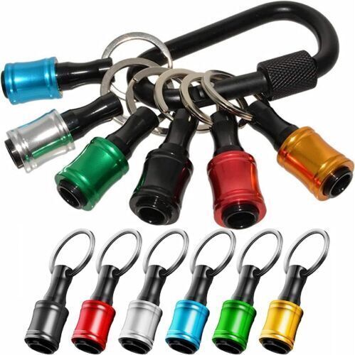 6-72x Bit Holder 1/4" Drill Holder Keychain Set for Impact Driver Push to Unlock - Picture 17 of 28