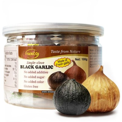 Natürlicher fermentierter schwarzer Knoblauch [Premium Einzelnelke] 100 g