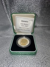 Jamaica Bob Marley $50 Silver proof Coin Royal Mint Number 1078