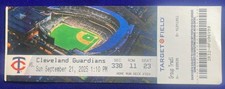 Brooks Lee 9/21/2025 2nd  CLEVELAND GUARDIANS TWINS GAME TICKET z