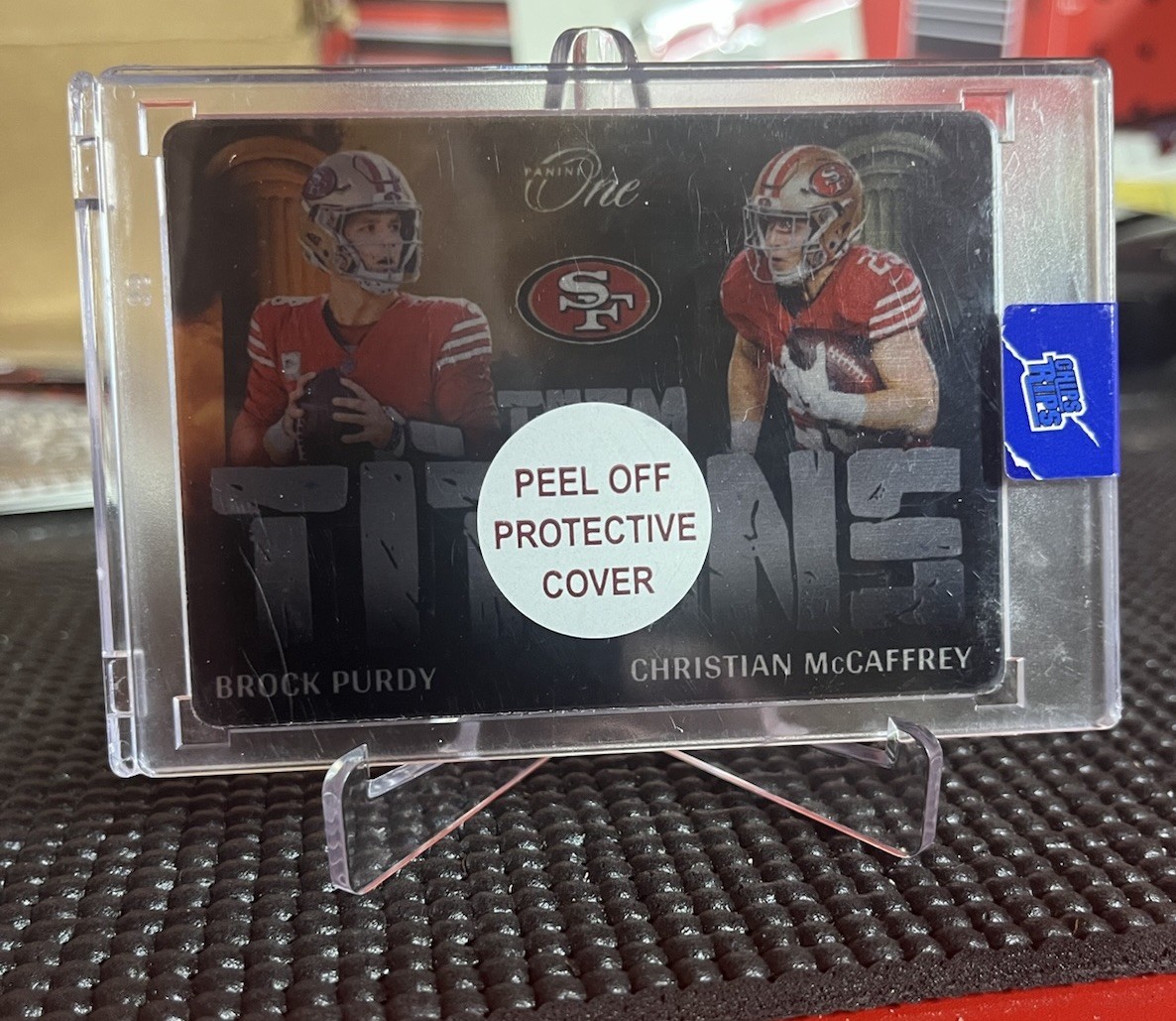 2024 Panini One Christian McCaffrey Brock Purdy Team Titans #TT-SF 49ers