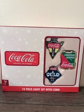 Lot de 10 enseignes lumineuses filaires vintage Coca Cola neuves dans leur boîte