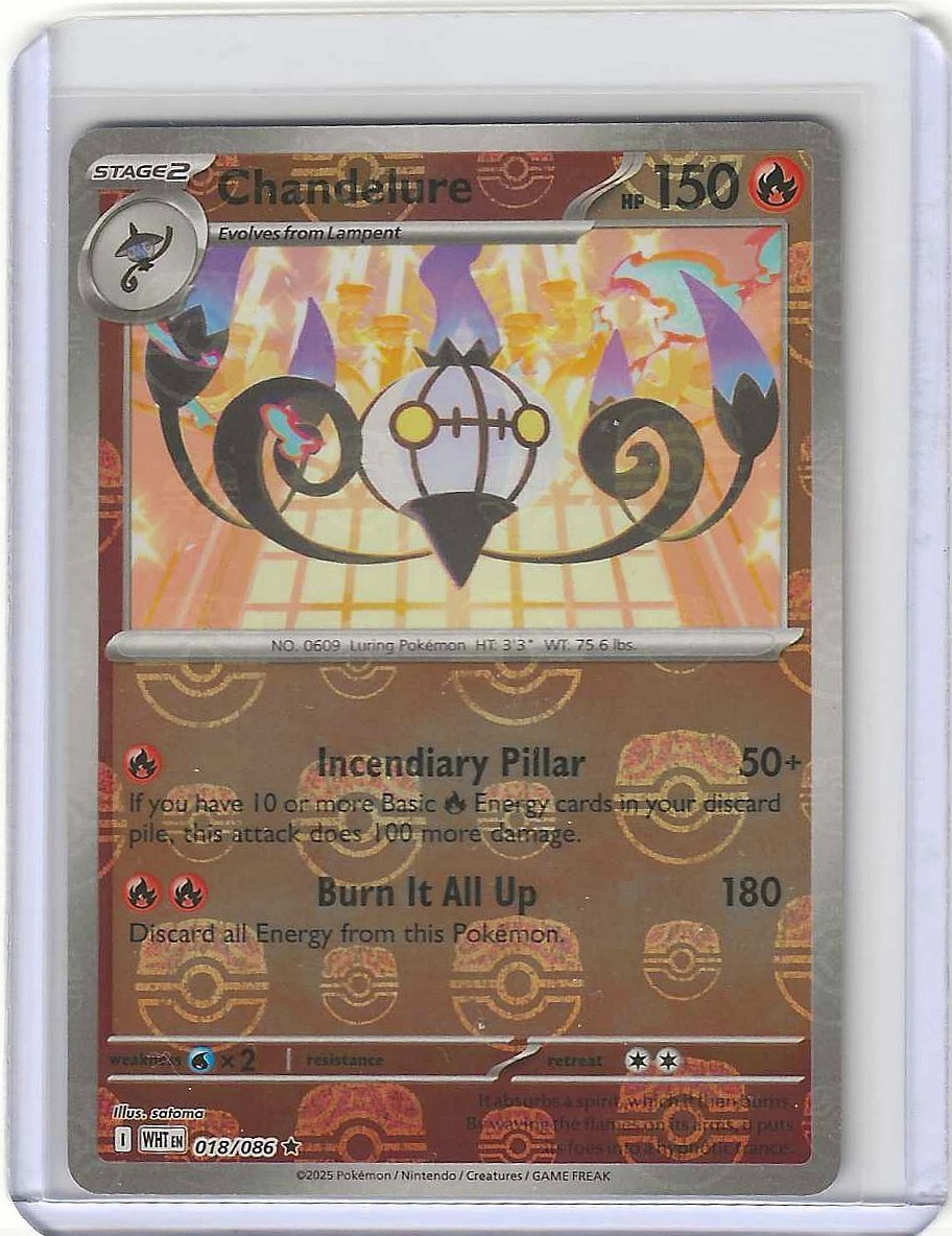 Pokemon: White Flare: Chandelure Master Ball Pattern 018/086 NM