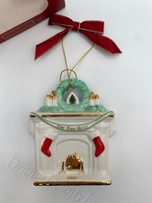 Spode Our first New Home Fireplace 2022 Boxed Christmas tree ornament Ceramic