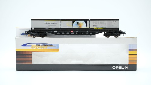 Roco H0 47975 Containerwagen "Millennium Express Opel 6" DB | Zustand: Gebraucht