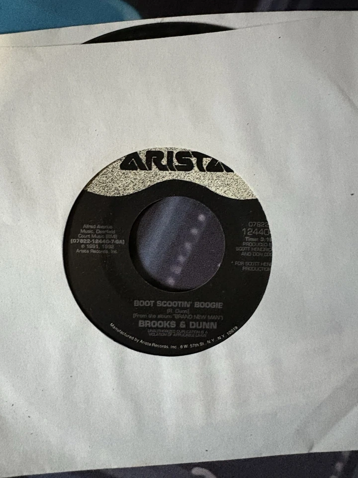 BROOKS & DUNN Boot Scootin' Boogie / Lost And Found 45 Arista 12440-7 UNPLAYED - Image 2 of 2