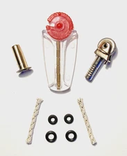 Scripto VU Lighter Parts GOLD TONE SLOTTED PIN Flint Wheel Assembly & More