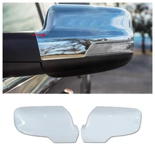 For Dodge Ram 1500 2019-2025 BRIGHT WHITE Mirror COVERS W/Turn Signal Hole PW7
