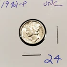 1942-P  MERCURY DIME BU-UNC  #24