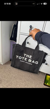 Marc Jacobs The Tote Bag Medium Black Canvas Tote w/ Detachable Strap