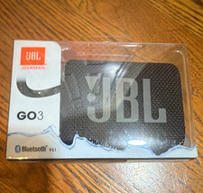 JBL Go 3 Portable Speaker Bluetooth Waterproof Wireless Connectivity Black