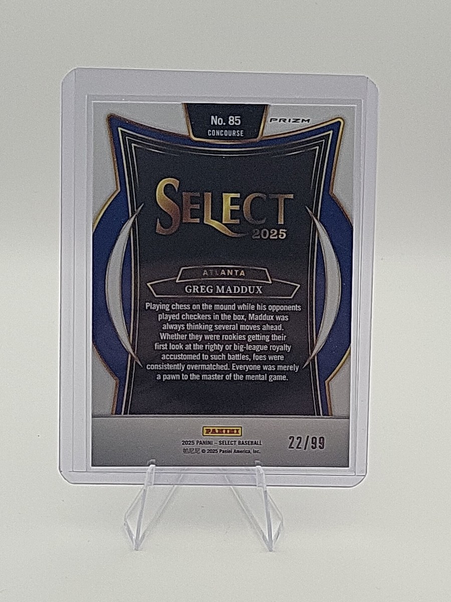 2025 Select White Prizm #85 Greg Maddux 22/99 | eBay
