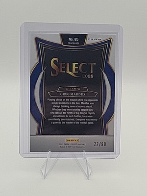 2025 Select White Prizm #85 Greg Maddux 22/99 | eBay