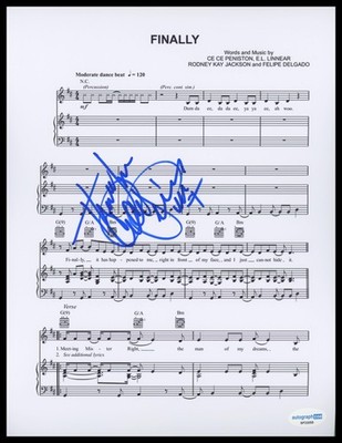 CeCe Peniston ''Finally'' R&B Singer AUTOGRAPH Signed 8.5x11 Sheet Music ACOA