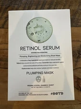 Retinol Sheet Mask Vegan 10 Pack Anti-Wrinkle Lifting Hydrating Exp 2/28