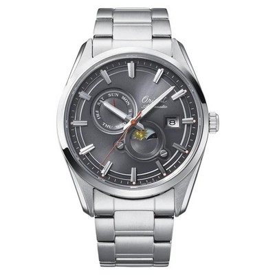 Orient RA-AK0311N30B Stretto Sun & Moon   elegante Herrenuhr, 41 mm  Garanti