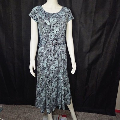 Perceptions Women's Western Floral Paisley Flowy Lightweight Maxi Dress