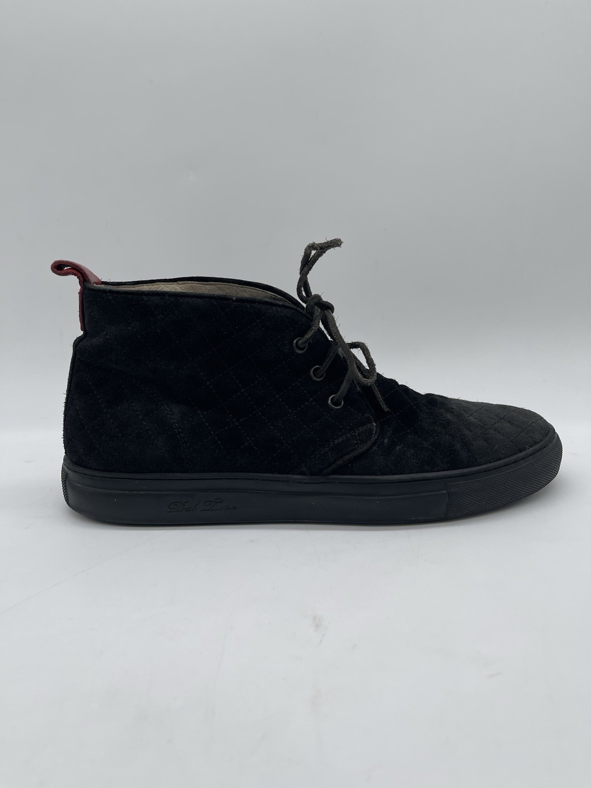 Del Toro Black Quilted Suede Chukka Boots Men’s 11 Dress Casual Ankle Shoes $385