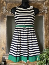 Eliza J Striped Dress With Belt Women’s Classy Fit & Flare Size 8