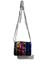 girls purse cross body shiny adjustable strap colorful