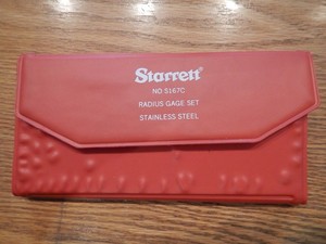 New Stainless Steel Starrett No. S167C Radius Gauge Set Complete USA NR