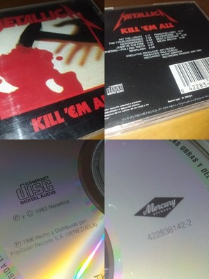 Metallica - Kill Em All ULTRA RARE Cd Venezuela Polygram Mercury 1996