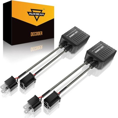 AUXBEAM Anti-Flicker H4 LED Headlight Canbus Bulb Resistor Decoder Error Free 2x