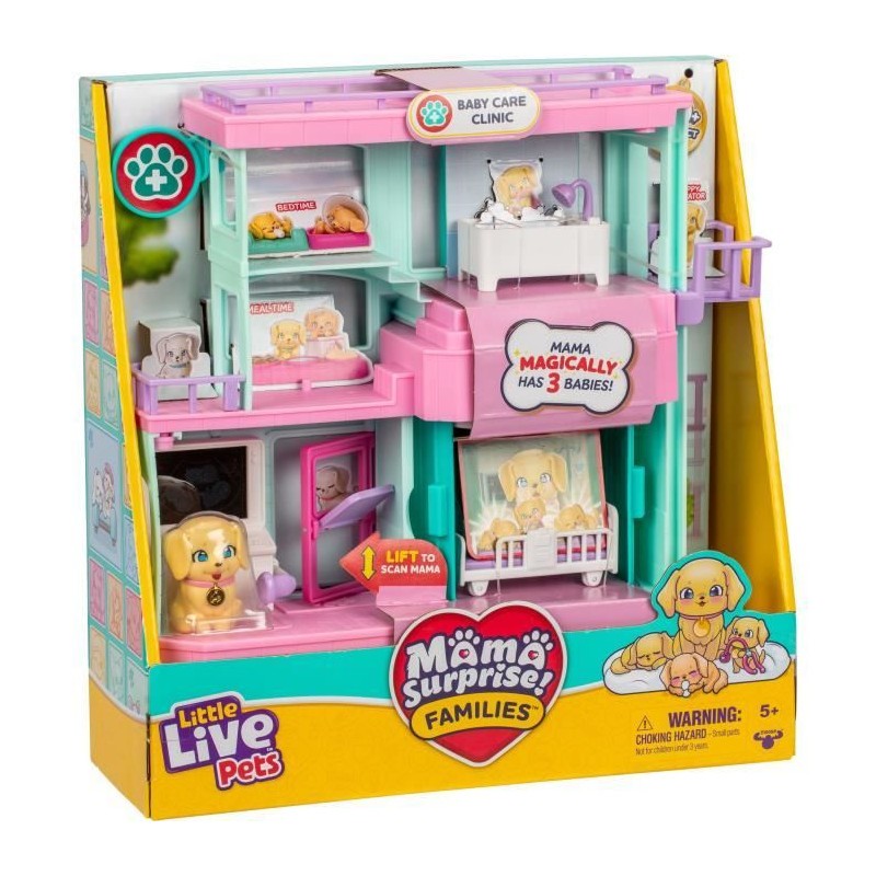Clinique vétérinaire Little Live Pets Mama Surprise avec accessoires complets