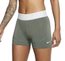 Nike Pro Women XS Dri Fit Stretch Compression Green Bike Shorts