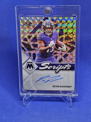 2022 Mosaic Football Silver Mosaic Prizm Scripts Devin Duvernay Ravens AUTO