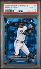 2025 BOWMAN CHROME SAPPHIRE EDITION PROSPECTS #156 ANDREW SALAS PSA 10
