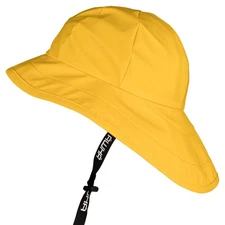 Souwester, Rain Hat Yellow/Unisex - Waterproof Cap with Wide Brim and Earflaps
