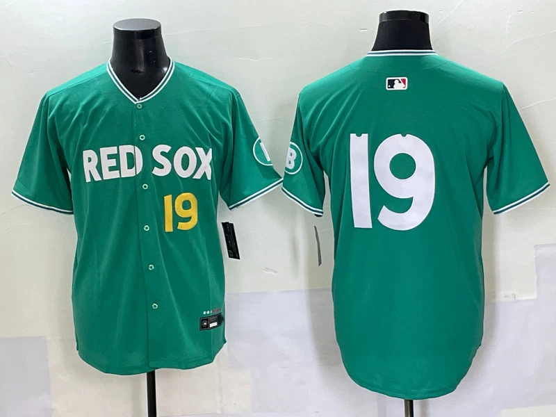 Men's Red Sox #19 Roman Anthony Green 2025 City Connect  Player Jersey