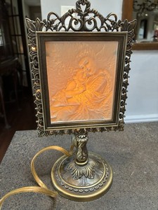 Porcelain Garden Hummingbird Lithophane Night Light - Handmade Colored Porcelain Plug-in Light