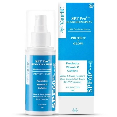 VauriiC Sunscreen Spray SPF-60 PA+++ 100 ml | For UVA & UVB Protection / 100ml