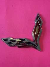 14 17 19 Chevrolet Corvette Rear Bumper. Ccross Flag Chrome Emblem 23168615