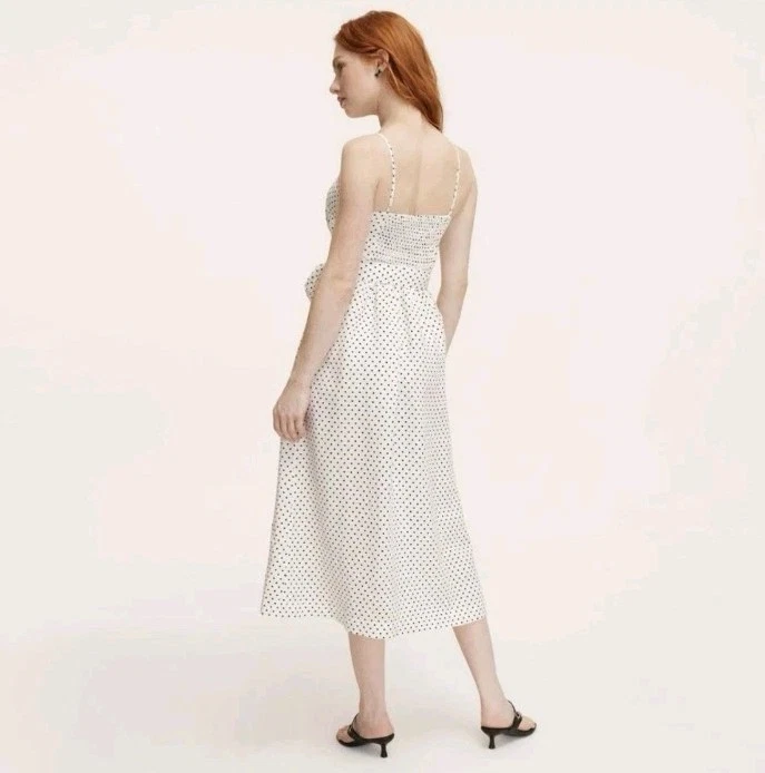 Abito donna Kate Spade New York midi a pois XL retrò preppy rockabilly anni 50