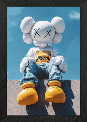 Kaws Hypebeast Figur gerahmt Wandbild Poster Leinwanddruck Bild