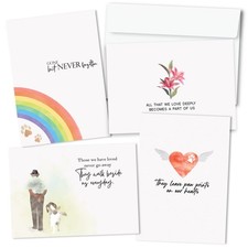 Hat Acrobat Pet Sympathy Card,Set of 24 Cats, Beloved Pets and Dog Sympathy C.