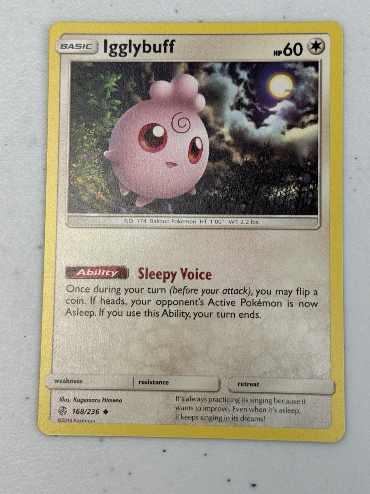 Pokemon Igglybuff Uncommon SM - Cosmic Eclipse 168/236 NM