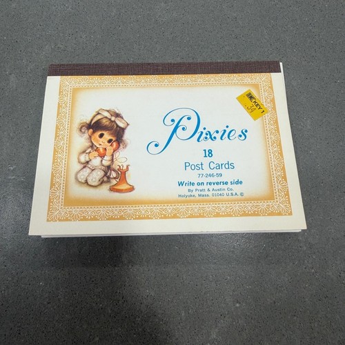 Vintage Pixies Post Cards Booklet 18 Count Pratt & Austin Co 77-246-59 Complete