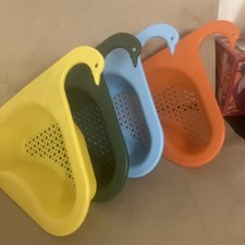 Kitchen Sink Rack Strainer Basket Filter Swan Shaped, 4piece