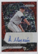 2020 Prizm Rookie Quick Pitch Red Donut Circle 30/35 Adrian Morejon Auto 0i1b